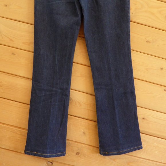 Moschino 26 Blue Vintage Mid-Rise Donna Jeans *Hemmed *Altered Straight Boot Cut - Picture 8 of 16